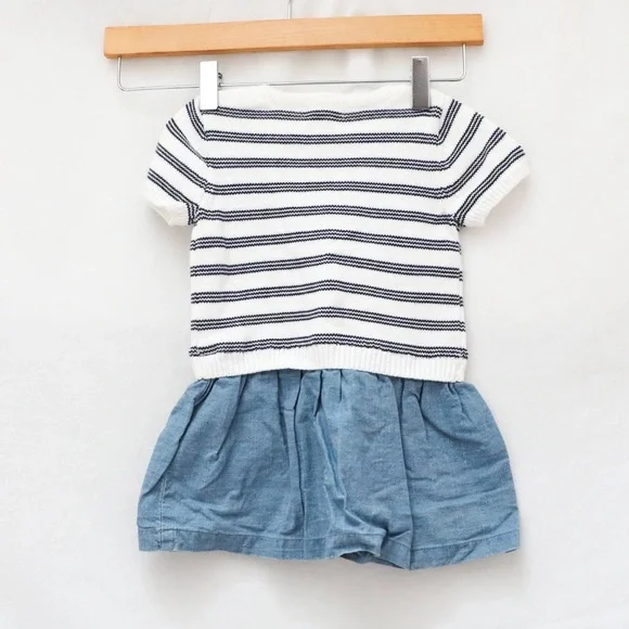 Set of 2 Baby Gap tops 1 Joe Fresh dress baby girl infant 12-18 toddler striped - Picture 12 of 13